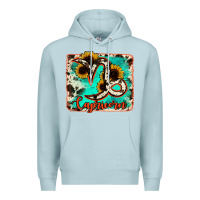 Blue Mist capricorn turquoise cowhide Premium Hoodie - RanaPortraitStore