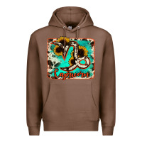 Chestnut capricorn turquoise cowhide Premium Hoodie - RanaPortraitStore