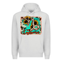 Dove Grey capricorn turquoise cowhide Premium Hoodie - RanaPortraitStore