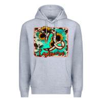 Heather Grey capricorn turquoise cowhide Premium Hoodie - RanaPortraitStore