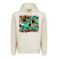 Oatmeal Heather capricorn turquoise cowhide Premium Hoodie - RanaPortraitStore