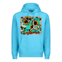 Ocean Blue capricorn turquoise cowhide Premium Hoodie - RanaPortraitStore