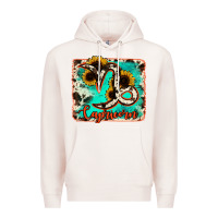 Pale Pink capricorn turquoise cowhide Premium Hoodie - RanaPortraitStore