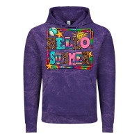 Cloud Purple hello summer Vintage Hoodie - AdoDesignShop