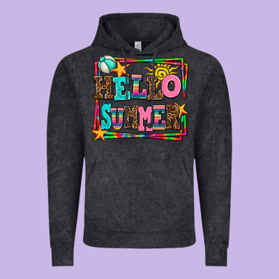 Hello Summer Vintage Hoodie Designed By Adodesignshop