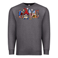Charcoal Heather love 4th july with gnome billie wilder Premium Sweatshirt - texasbilliewilder