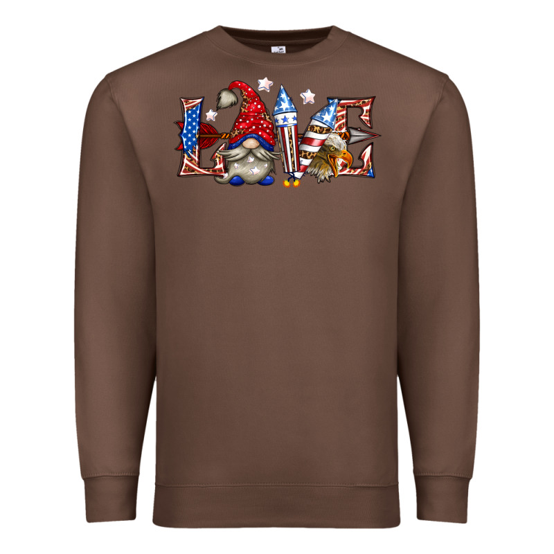 Love 4th July With Gnome Billie Wilder Premium Sweatshirt by texasbilliewilder | Teevron