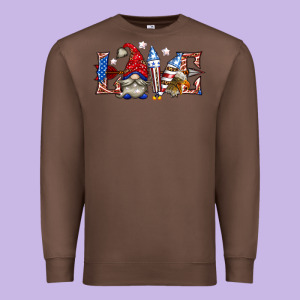 Love 4th July With Gnome Billie Wilder Premium Sweatshirt Designed By Texasbilliewilder