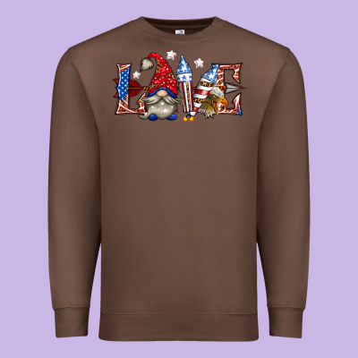 Premium Sweatshirt love 4th july with gnome billie wilder