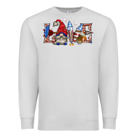 Dove Grey love 4th july with gnome billie wilder Premium Sweatshirt - texasbilliewilder