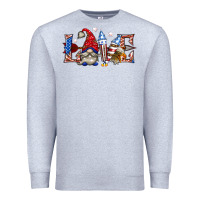 Heather Grey love 4th july with gnome billie wilder Premium Sweatshirt - texasbilliewilder