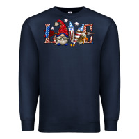 Navy love 4th july with gnome billie wilder Premium Sweatshirt - texasbilliewilder