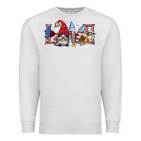 Oatmeal Heather love 4th july with gnome billie wilder Premium Sweatshirt - texasbilliewilder