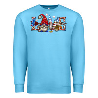 Ocean Blue love 4th july with gnome billie wilder Premium Sweatshirt - texasbilliewilder