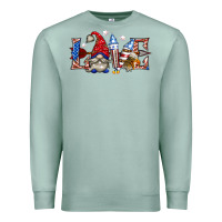 Seafoam love 4th july with gnome billie wilder Premium Sweatshirt - texasbilliewilder