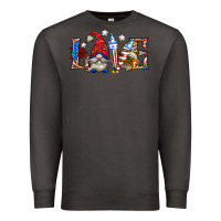 Smoke love 4th july with gnome billie wilder Premium Sweatshirt - texasbilliewilder