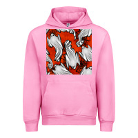 Fuchsia Pink flying ghosts seamless pattern Urban Hoodie - BundleAndBundleShop