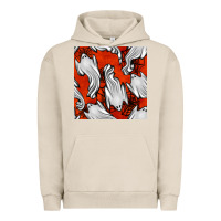 Pigment French Oak flying ghosts seamless pattern Urban Hoodie - BundleAndBundleShop