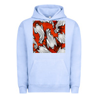 Pigment Grape Ice flying ghosts seamless pattern Urban Hoodie - BundleAndBundleShop