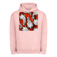Pigment Salmon flying ghosts seamless pattern Urban Hoodie - BundleAndBundleShop