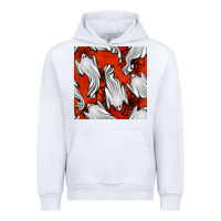 White flying ghosts seamless pattern Urban Hoodie - BundleAndBundleShop