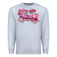 Heather Grey pink its my birthday Premium Sweatshirt - Zillion Design Studio