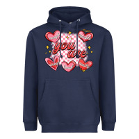 Navy valentines day positive affirmations Heavyweight Hoodie - MaliasSmallBusiness
