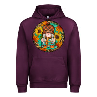 Mauve Wine fall gnomes round earrings 2 Urban Hoodie - Artiststas