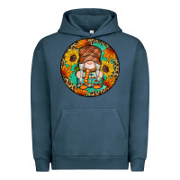 Pigment Midnight Navy fall gnomes round earrings 2 Urban Hoodie - Artiststas