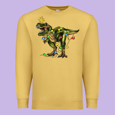 Premium Sweatshirt tree rex christmas