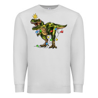Dove Grey tree rex christmas Premium Sweatshirt - Zillion Design Studio
