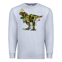 Heather Grey tree rex christmas Premium Sweatshirt - Zillion Design Studio