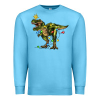 Ocean Blue tree rex christmas Premium Sweatshirt - Zillion Design Studio
