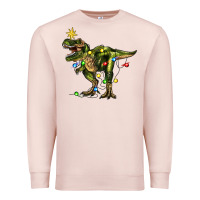 Pale Pink tree rex christmas Premium Sweatshirt - Zillion Design Studio