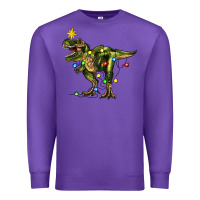 Purple tree rex christmas Premium Sweatshirt - Zillion Design Studio
