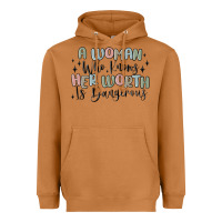 Meerkat a woman who knows her worth is dangerous Heavyweight Hoodie - MaliasSmallBusiness