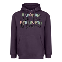 Plum a woman who knows her worth is dangerous Heavyweight Hoodie - MaliasSmallBusiness