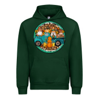 Forest Green fall gnomes round earrings 3 Urban Hoodie - Artiststas