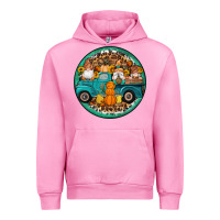 Fuchsia Pink fall gnomes round earrings 3 Urban Hoodie - Artiststas