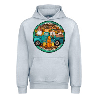 Heather Grey fall gnomes round earrings 3 Urban Hoodie - Artiststas