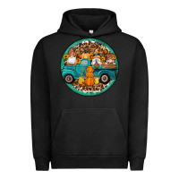 Pigment Black fall gnomes round earrings 3 Urban Hoodie - Artiststas