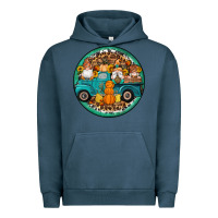 Pigment Midnight Navy fall gnomes round earrings 3 Urban Hoodie - Artiststas