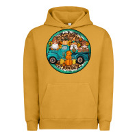 Pigment Peanut Butter fall gnomes round earrings 3 Urban Hoodie - Artiststas