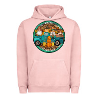 Pigment Salmon fall gnomes round earrings 3 Urban Hoodie - Artiststas