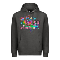 Charcoal Heather beach please Premium Hoodie - AdoDesignShop