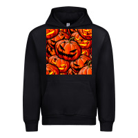 Black halloween pumpkin seamless pattern Urban Hoodie - BundleAndBundleShop