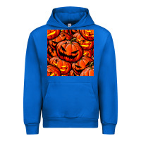 Cobalt halloween pumpkin seamless pattern Urban Hoodie - BundleAndBundleShop