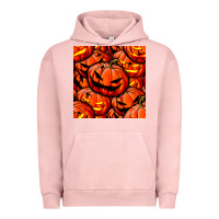 Pigment Salmon halloween pumpkin seamless pattern Urban Hoodie - BundleAndBundleShop