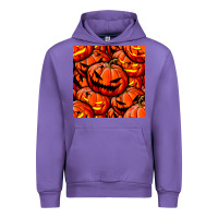 Halloween Pumpkin Seamless Pattern Urban Hoodie | Teevron