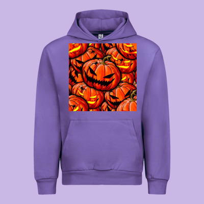 Halloween Pumpkin Seamless Pattern Urban Hoodie Designed By Bundleandbundleshop
